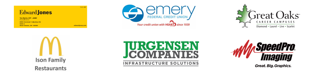 Gold level sponsor's logos